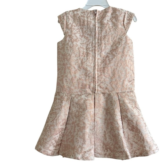 PL Kids Cream Rose Gold Holiday Christmas Dress Short Sleeve Girls Size 5 - Picture 6 of 6